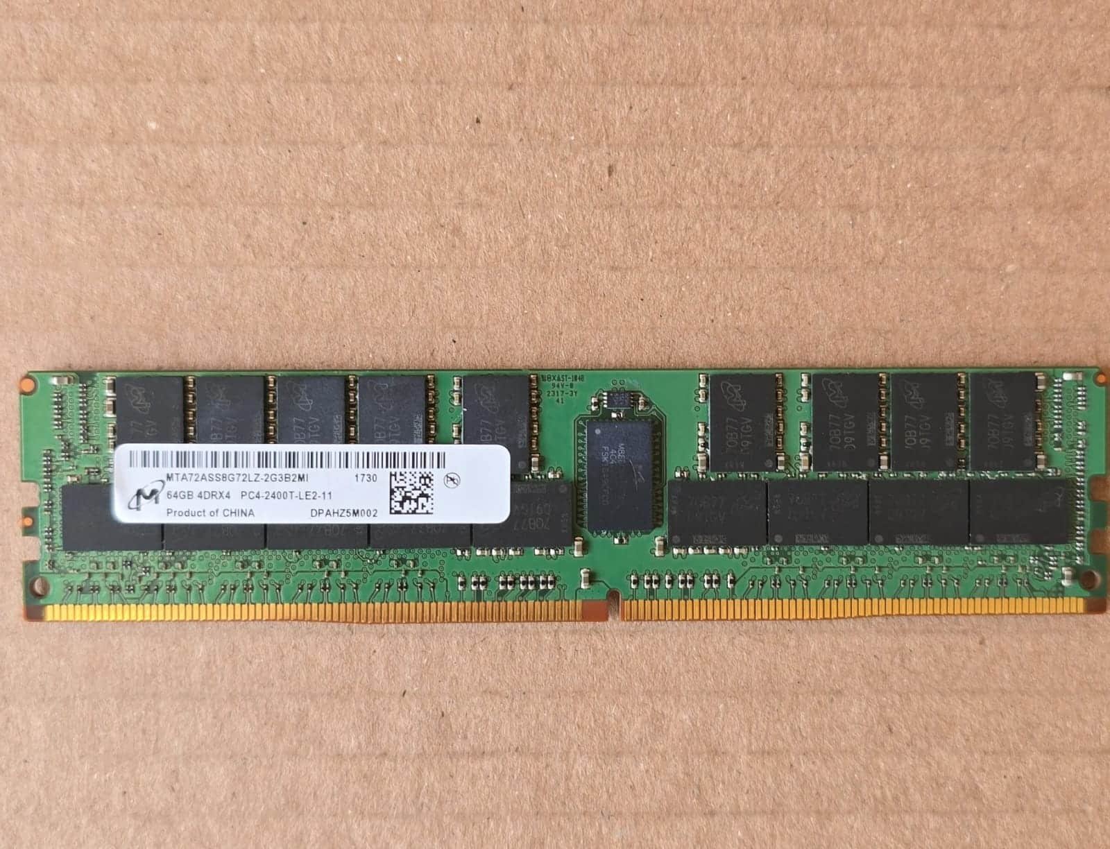 MTA72ASS8G72LZ-2G3B2MI micron 64gb 4DRX4 PC4-2400T-LE2-11