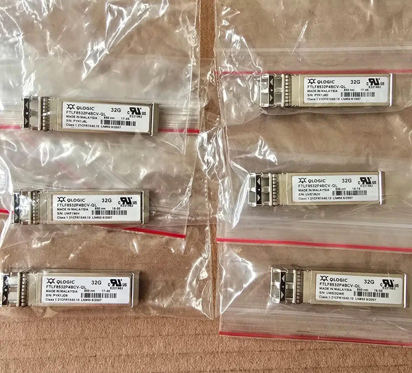 FTLF8532P4BCV-QL QLogic SFP32-SR-SP 32G FC SFP+ 850nm 100m Transceiver